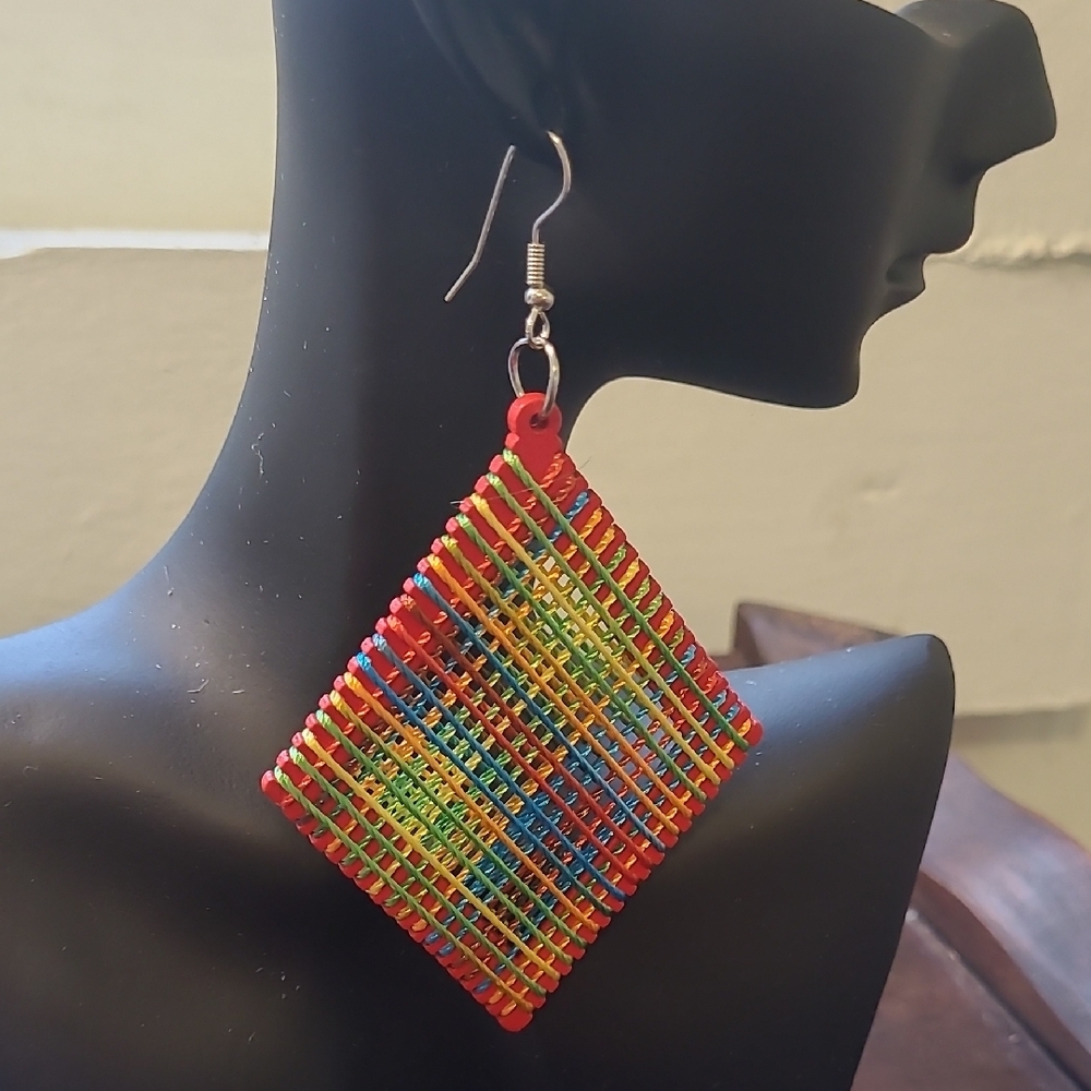 Colorful Woven Earrings Multiple Colors
